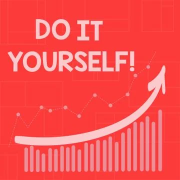 Conceptual hand writing showing Do It Yourself. Business photo showcasing Make Illustrazione stock