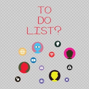 Conceptual hand writing showing To Do List Question. Business photo text task Stockillustratie