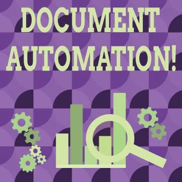 Conceptual hand writing showing Document Automation. Business photo text Illustrazione stock