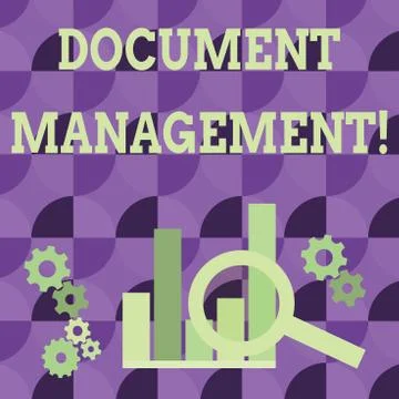 Conceptual hand writing showing Document Management. Business photo text Illustrazione stock
