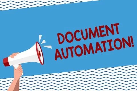 Conceptual hand writing showing Document Automation. Business photo text Stockillustratie