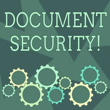 Conceptual hand writing showing Document Security. Business photo showcasing Stock Illustration