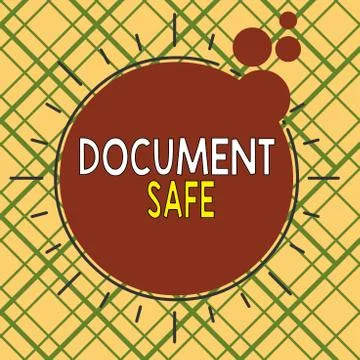 Conceptual hand writing showing Document Safe. Business photo text keep your イラスト素材