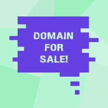 Conceptual hand writing showing Domain For Sale. Business photo showcasing Stock-Illustration