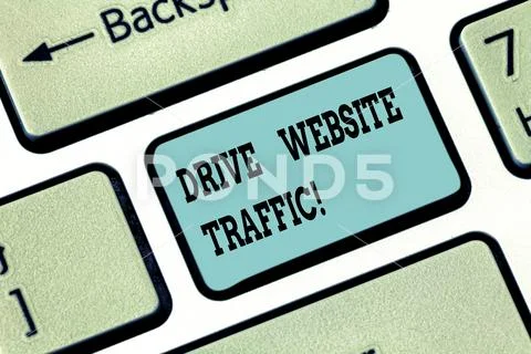 Conceptual hand writing showing Drive Website Traffic. Business photo text Stock Photos
