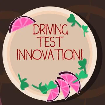 Conceptual hand writing showing Driving Test Innovation. Business photo Stock Illustration