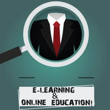 Conceptual hand writing showing E Learning And Online Education. Business photo Stock-Illustration
