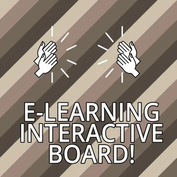 Conceptual hand writing showing E Learning Interactive Board. Business photo Stockillustratie