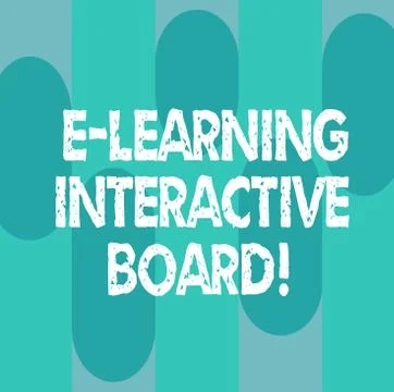 Conceptual hand writing showing E Learning Interactive Board. Business photo Illustrazione stock