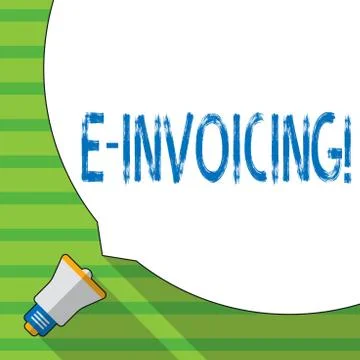 Conceptual hand writing showing E Invoicing. Business photo showcasing Company Stock Illustration