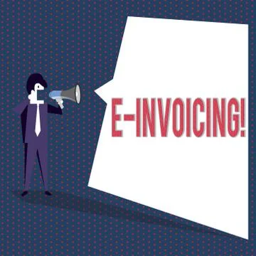 Conceptual hand writing showing E Invoicing. Business photo text Company Stock Illustration
