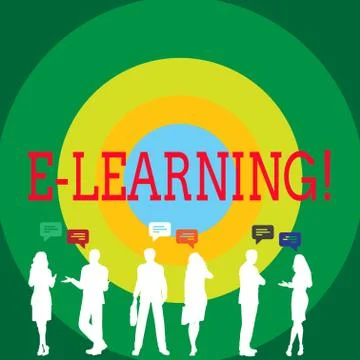 Conceptual hand writing showing E Learning. Business photo showcasing Education イラスト素材