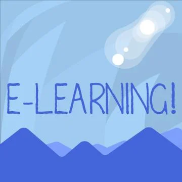 Conceptual hand writing showing E Learning. Business photo showcasing Education イラスト素材