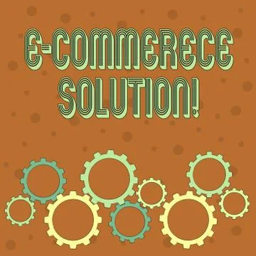 Conceptual hand writing showing E Commerce Solution. Business photo text 스톡 일러스트