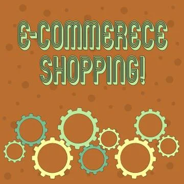 Conceptual hand writing showing E Commerce Shopping. Business photo text Stock Illustration