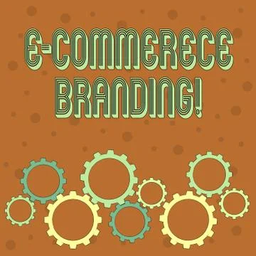 Conceptual hand writing showing E Commerce Branding. Business photo text 스톡 일러스트