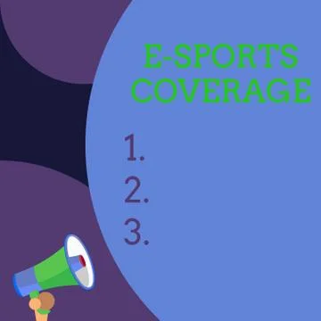 Conceptual hand writing showing E Sports Coverage. Business photo text Reporting Stock Illustration