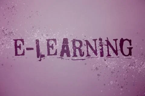 Conceptual hand writing showing E-Learning. Business photo text Education by  Fotos de archivo