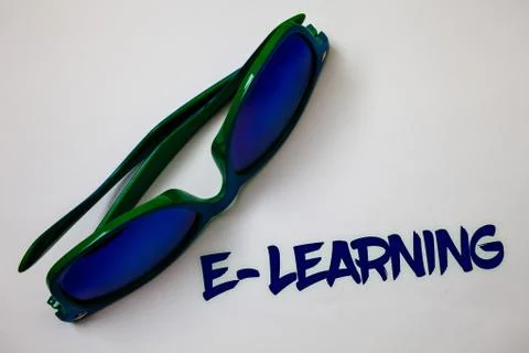 Conceptual hand writing showing E-Learning. Business photo text Education by  写真素材
