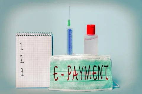 Conceptual hand writing showing E payment. Business photo showcasing simply Stock Photos