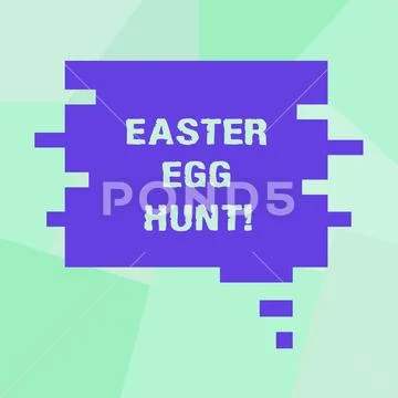 Conceptual hand writing showing Easter Egg Hunt. Business photo showcasing Stock Illustration