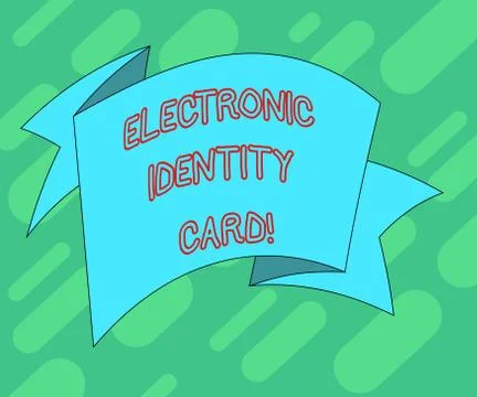 Conceptual hand writing showing Electronic Identity Card. Business photo text Stock Illustration