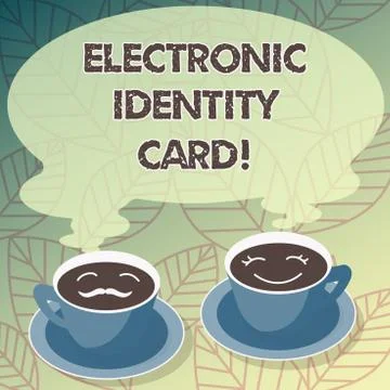 Conceptual hand writing showing Electronic Identity Card. Business photo text イラスト素材