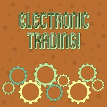 Conceptual hand writing showing Electronic Trading. Business photo text method Stock Illustration