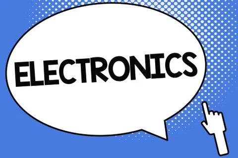 Conceptual hand writing showing Electronics. Business photo showcasing Circui Stockillustratie