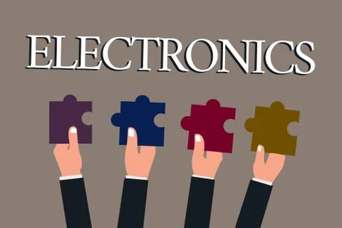 Conceptual hand writing showing Electronics. Business photo text Circuits or  Stockillustratie