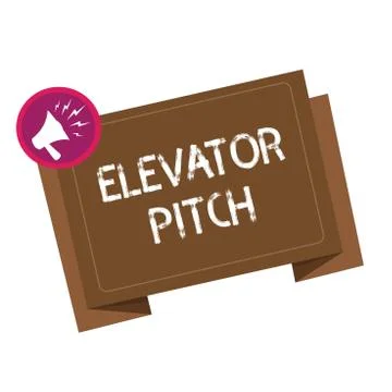 Conceptual hand writing showing Elevator Pitch. Business photo showcasing A Illustrazione stock