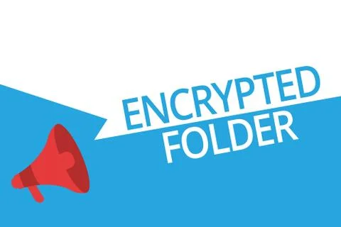 Conceptual hand writing showing Encrypted Folder. Business photo text protect Stock Illustration