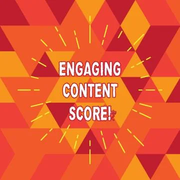 Conceptual hand writing showing Engaging Content Score. Business photo text Stock Illustration