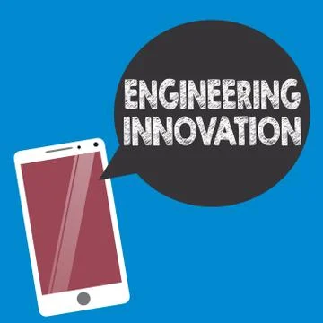 Conceptual hand writing showing Engineering Innovation. Business photo text Illustrazione stock
