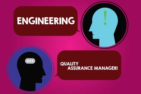 Conceptual hand writing showing Engineering Quality Assurance Manager. Business Illustrazione stock