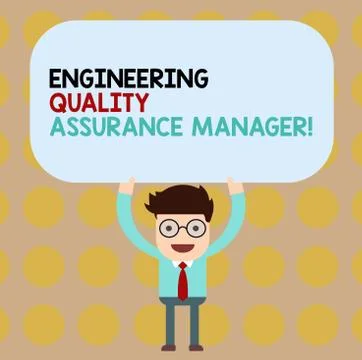 Conceptual hand writing showing Engineering Quality Assurance Manager. Business Stockillustratie