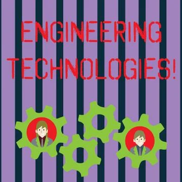 Conceptual hand writing showing Engineering Technologies. Business photo show Stockillustratie