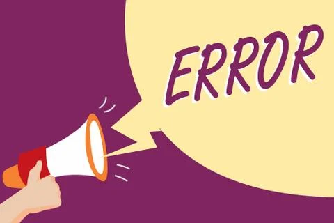 Conceptual hand writing showing Error. Business photo showcasing mistake イラスト素材