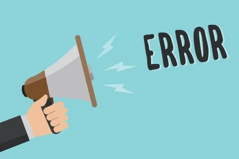 Conceptual hand writing showing Error. Business photo showcasing mistake イラスト素材