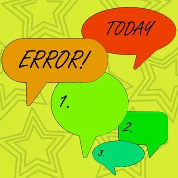 Conceptual hand writing showing Error. Business photo showcasing state or Stock-Illustration