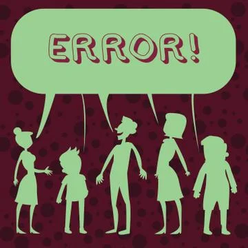 Conceptual hand writing showing Error. Business photo text state or condition of イラスト素材