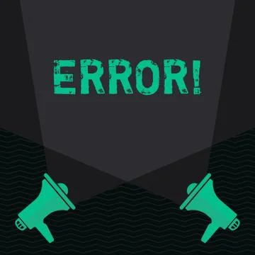 Conceptual hand writing showing Error. Business photo text state or condition of Stock-Illustration