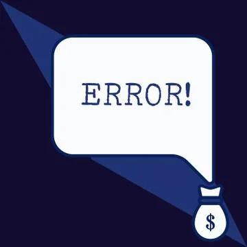Conceptual hand writing showing Error. Business photo showcasing state or Stock-Illustration