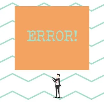 Conceptual hand writing showing Error. Business photo showcasing state or Stock-Illustration