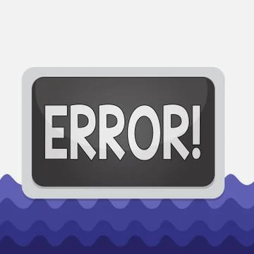 Conceptual hand writing showing Error. Business photo showcasing state or 스톡 일러스트