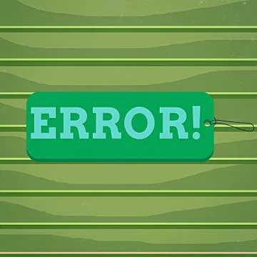Conceptual hand writing showing Error. Business photo text state or condition of Stock Illustration