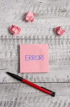 Conceptual hand writing showing Error. Business photo showcasing state or Foto stock