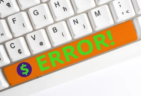 Conceptual hand writing showing Error. Business photo text state or condition of 写真素材