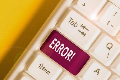 Conceptual hand writing showing Error. Business photo showcasing state or Foto stock