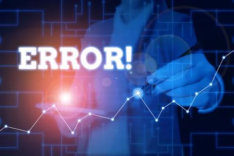 Conceptual hand writing showing Error. Business photo text state or condition of Stock Photos